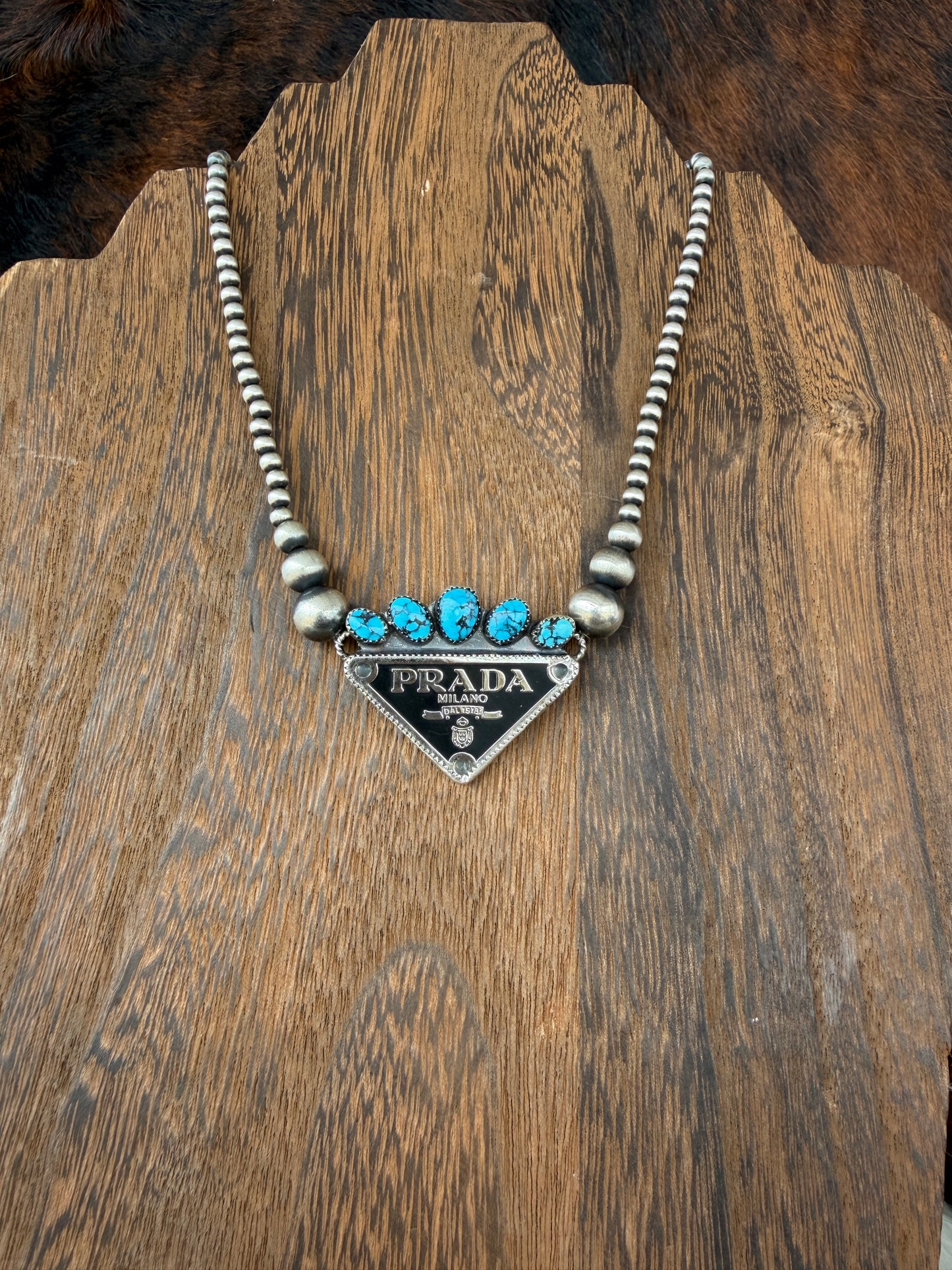 Turquoise Prada Necklace