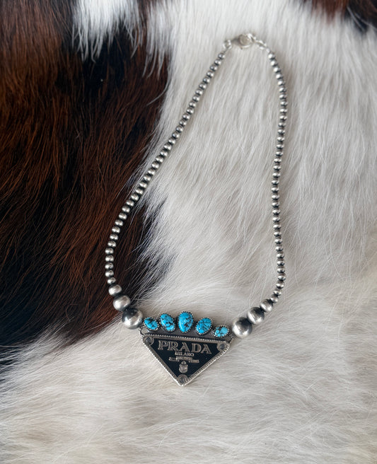 Turquoise Prada Necklace